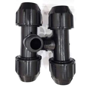 Tê ren trong HDPE vặn ren dn32×1＂màu đen